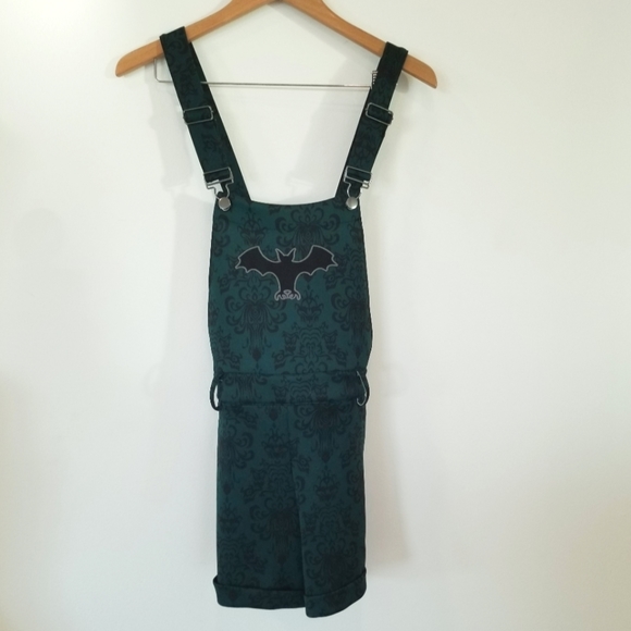Her Universe Disney The Haunted Mansion Wallpaper Shortalls Cosplay Hot TopicNWT - Picture 4 of 14